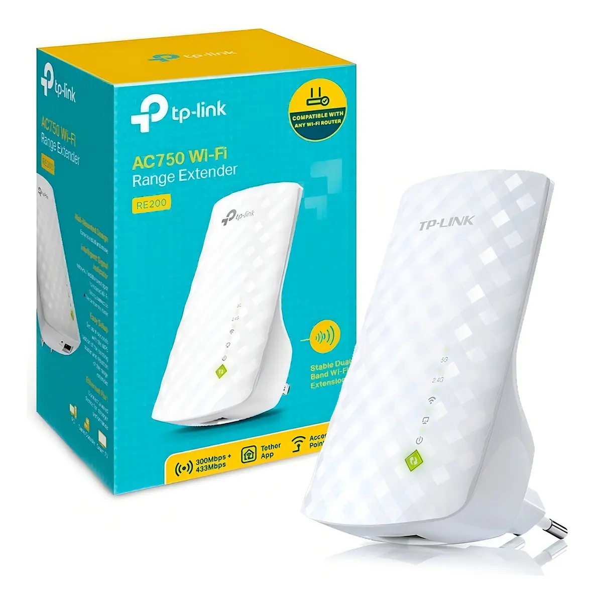 EXTENSOR WIFI DE DOBLE BANDA TP-LINK WIFI AC RE200